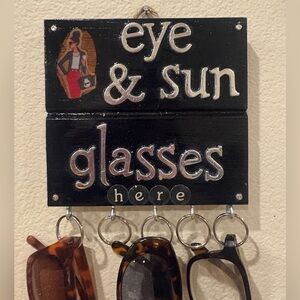 Sunglasses Wall Organizer Closet or Entryway Glasses Jewelry and Keys Holder 5x5